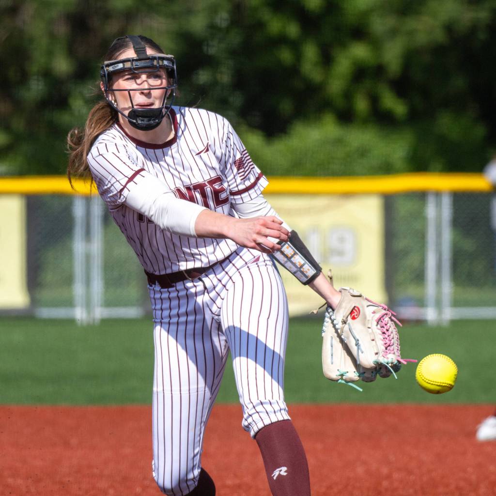 PHOTO BY FOREST WORGUM Montesano sophomore Violet Prince, seen here in a file photo, finished the 2026 season without allowing an earned run.
