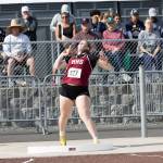PHOTO BY MIKE ROBERTS Hoquiam senior Sydney Gordon placed second in the shot put at the WIAA 1A State Championships on Saturday at Eisenhower High School in Yakima.