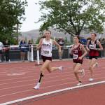 PHOTO BY MIKE ROBERTS Montesanos Haley Schweppe (left) runs in the girls 800-meter final at the WIAA 1A State Championships on Saturday at Eisenhower High School in Yakima.