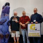 GGHI
GGHI Ambassador of the Year Larry Burgher presented Member of the Quarter to the 7th Street Theatre Association on Saturday, May 16, prior to the theaters showing of Jurassic Park.