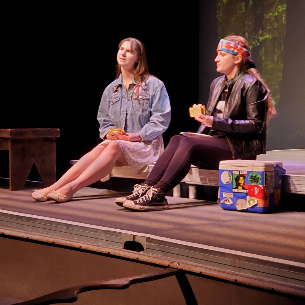 Helen Rouse and Tiffani Coltrain in Tuna Fish scene.
