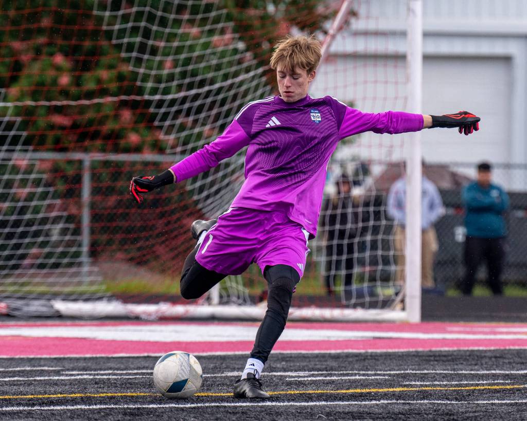 PHOTO BY MATT RUMBLES Elma junior goalkeeper Trey Yeager was named the 1A Evergreen Leagues Goalkeeper of the Year for the 2026 season.