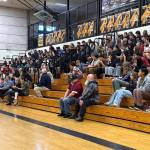 Jerry Knaak / The Daily World
North Beach High School students, faculty and staff attend a Grim Reaper assembly.