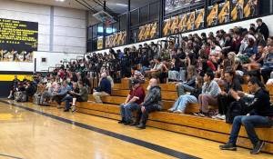 Jerry Knaak / The Daily World
North Beach High School students, faculty and staff attend a Grim Reaper assembly.