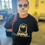 Selected students pretended to be dead during the Grim Reaper exercise. (Jodi Brown / North Beach High School)