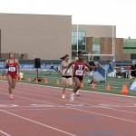 PHOTO BY MIKE ROBERTS Hoquiam sophomore RanaèJah Burtenshaw (626) wins her heat during the WIAA 1A State Championships in Yakima. Burtenshaw would win her second-straight state championship in the 100 meters on May 30.