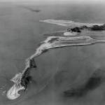 U.S. Army Corps of Engineers
An aerial photo from 1938 shows the Sand Island Pile Dike System. This island was a traditional Chinook fishing location.