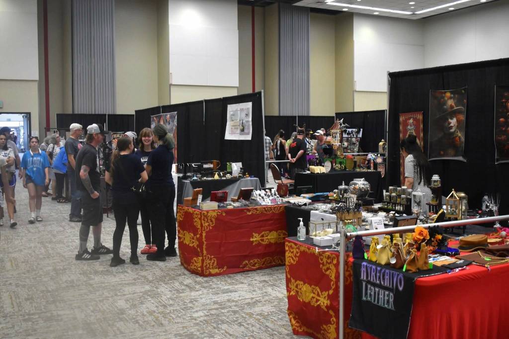 Summerween attendees mill about the Ocean Shores Convention Center. (Jerry Knaak / The Daily World)