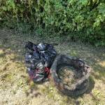 Breana Downs / Grays Harbor Conservation District
After sweeping the boat launch area, under the bridges and along the walking trail, the group removed nine bags of trash and the remains of an old tire from the Satsop Double Bridges Boat Launch.