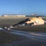Michael Wagar photos / The Daily World
This gray whale washed up in front of the Quinault casino earlier this week on Tuesday.