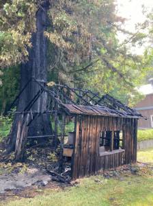 The Polson Museum's blacksmith shop was destroyed in a fire. (Polson Museum)