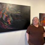 Jerry Knaak / The Daily World
President of the Harbor Art Guild and 2026 ghOST Tour Director Marshelle Backes poses for a photo with her favorite creation.
