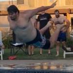 Mason Fry
Montesanos Lucas Delgado on his winning belly flop at the all star football game team building competition.