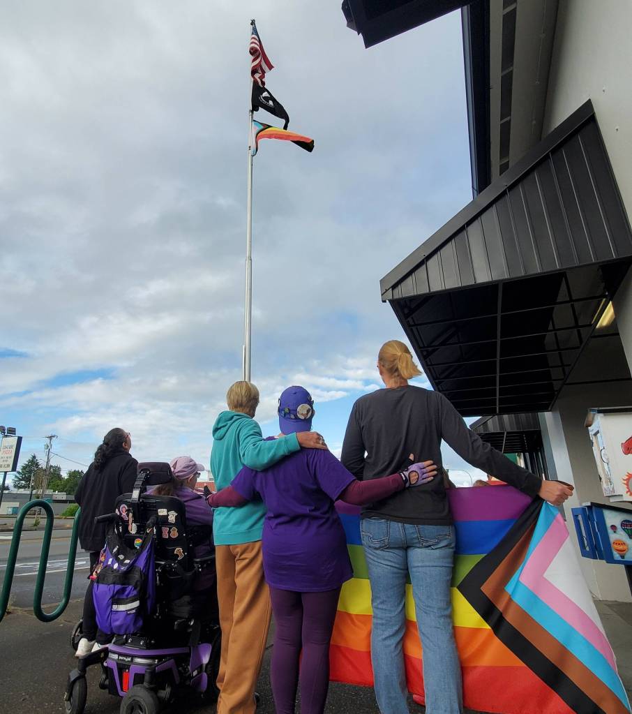 Andrea Watts / The Daily World
The city of Elma passed a Pride Month declaration, and on June 27, the Pride flag flew above city hall.