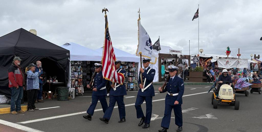 Jerry Knaak / The Daily World
The U.S. Coast Guard presented the colors during the Pirate Daze parade.