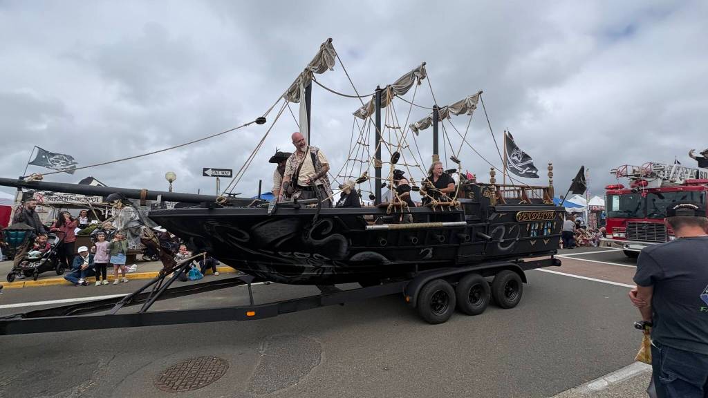 Jerry Knaak / The Daily World
The Vendetta sails down the street during the parade.
