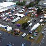 An overhead view of the Ocean Shores Convention Center as Sand and Sawdust got underway. (CJ Ripley / For The Daily World)