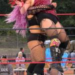 Danika Della Rosa lifts up Sunni Daze during their championship match Saturday.