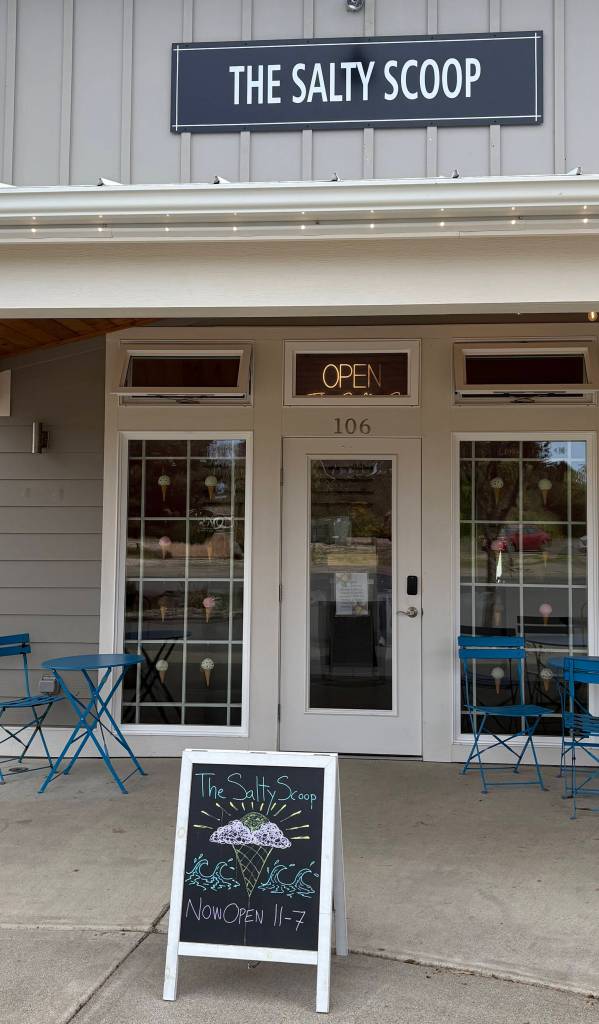 The Salty Scoop at Oyhut Bay Seaside Resort is now open regular hours.