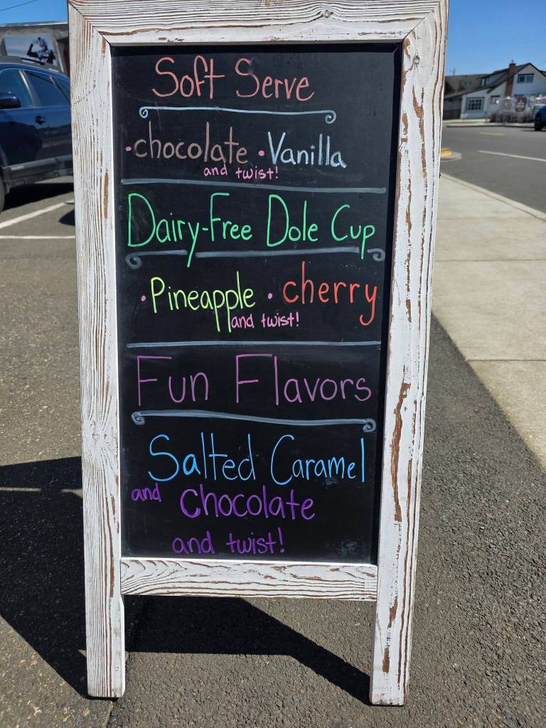 Genes Stop & Go
The ice cream menu at Genes Stop & Go in Montesano