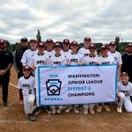 PHOTO COURTESY OF MONTESANO LITTLE LEAGUE The Montesano Junior League All-Stars defeated Capitol 15-0 to win the District 3 championship on Tuesday at Stan Hedwell Park in Chehalis.