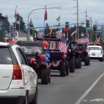 Andrea Watts / The Daily World
The Spodyfest July 4th convoy went down Main Street and circled back to finish at 10th Street Park where a free BBQ was held.