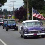 Andrea Watts / The Daily World
Nearly 30 vehicles turned out for the first annual Spodyfest July 4th convoy.