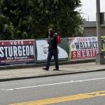John C. Hughes / The Daily World
Signs of the times in South Aberdeen.