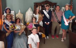 The Bear Festival 2026 Royalty Court is (from left) Zoey Walker (Exiting Queen), Ella Walker (Exiting Junior Royalty), Kyra Greenfield (Senior Princess), Corban Davis, Samantha Bachman, EllieRay Buechel, Aiden Avila (Senior King) and Grand Marshal Robert Duncan, with Jeanette Switzer (Mrs. Grays Harbor) 
Andrea Watts / The Daily World