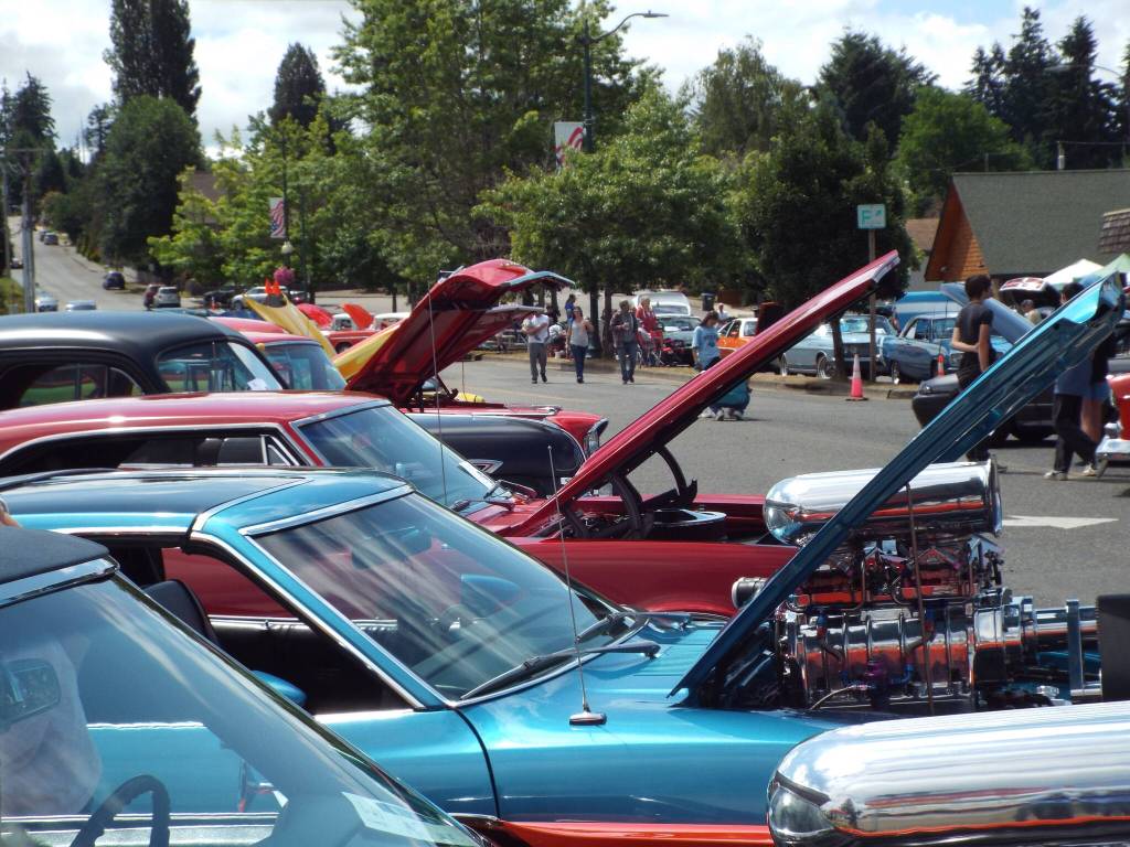 Andrea Watts / The Daily World
On Sunday, the block by the McCleary city hall was blocked off for the annual car show.