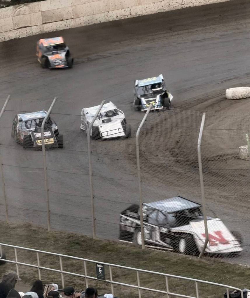 T.Michaels / The Daily World
IMCA Modifieds racing last weekend at the Grays Harbor Raceway in Elma. Modifieds Nationals kickoff Friday at the raceway.