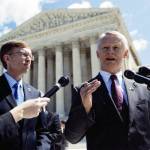 Washington State Archives
Secretary of State Sam Reed, right, and Attorney General Rob McKenna outside the U.S. Supreme Court.