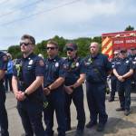 Jerry Knaak / The Daily World
Ocean Shores firefighters take in the South Fire Stations opening ceremony.