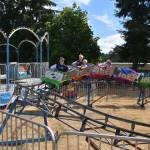 Jerry Knaak / The Daily World
Youngsters take a ride on a junior rollercoaster at the Grays Harbor County Fair.