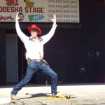 Andrea Watts / The Daily World
Leapin Louie performs his cowboy-themed show at the Grays Harbor County Fair.