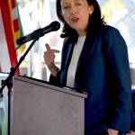 Jerry Knaak / The Daily World
United States Sen. Maria Cantwell (D-WA) delivers an address at the Terminal 4 Expansion grand opening.