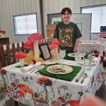 Andrea Watts / The Daily World
For his table setting project, Gideon Breckinridge selected a mushroom theme, complete with a paper mache set of mushrooms that he made. Table setting is his second favorite project, he said. What is his favorite project  sewing.