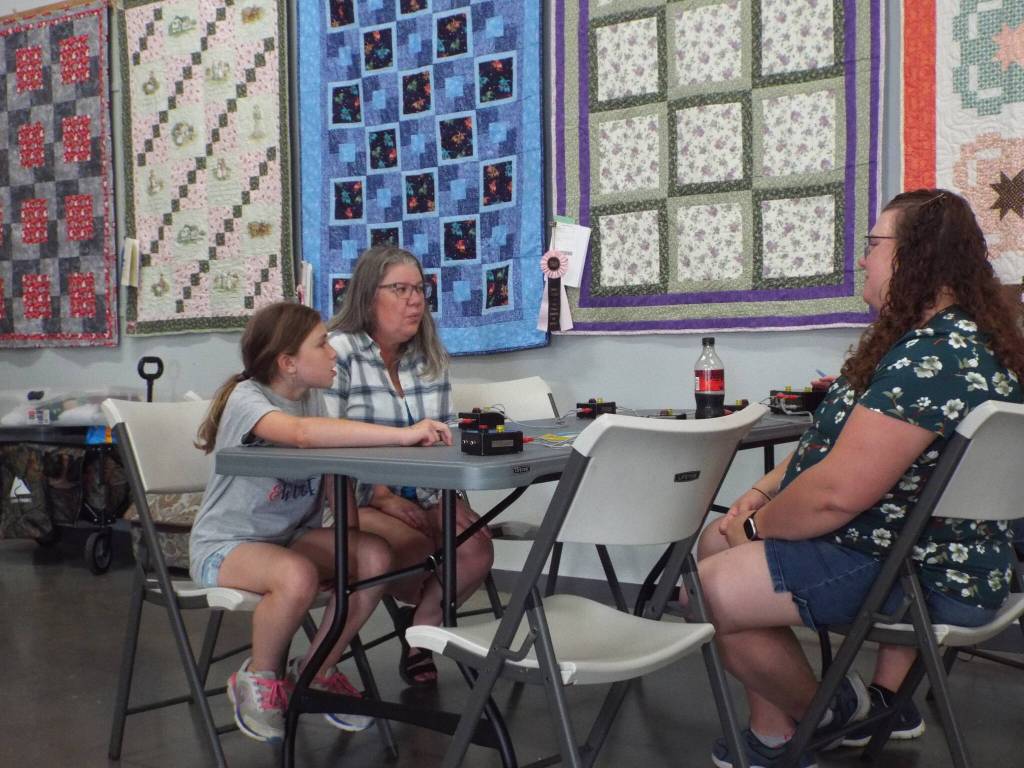 Andrea Watts / The Daily World
On Wednesday evening last week, Emma Eaton, Laura Milarch and Danielle Eaton participated in the 4-H Quiz Bowl.
