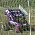 Xan Miller speeds to the finish, winning the last Sprint Car race held at Grays Harbor Raceway.