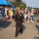 Jerry Knaak / The Daily World
Cary Vesco takes in her first National Night Out as Ocean Shores chief of police.