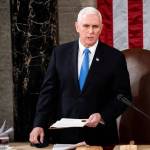 Erin Schaff / The New York Times
Vice President Mike Pence officiated on Jan. 6, 2021, at a joint session of Congress convened to count the Electoral College votes.