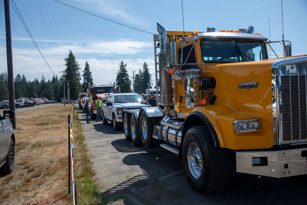 Vehicles of all kinds supporting Jason Reed filled up the Grays Harbor Fairgrounds lots when the convoy arrived.